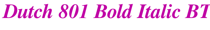 Dutch 801 Bold Italic BT(2)